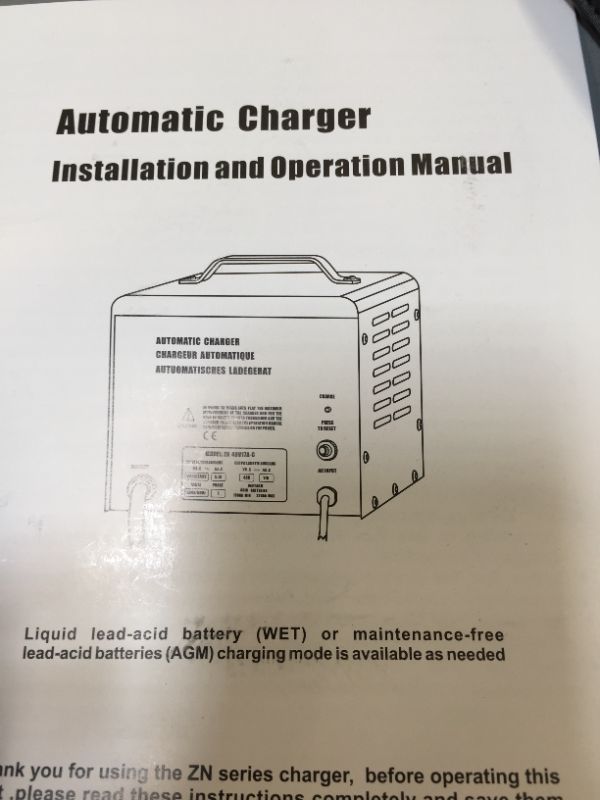 Photo 4 of 10L0L Golf Cart 48 Volt Battery Charger for Club Car DS 1995-2010, Precedent 2004-2014, OEM# 103717001 (COULD NOT TEST)