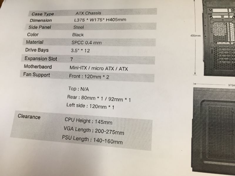 Photo 4 of MI-B COMPUTER CASE MOROVOL- ATX CHASSIS
