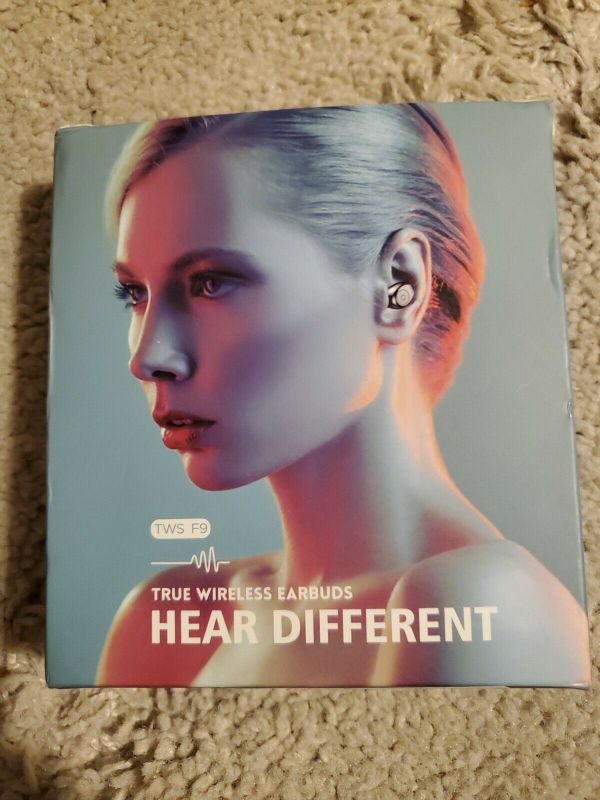 Photo 2 of TWS F9 True Wireless Earbuds Hear Different compatible with IPhone and Samsung. Pack of 2
