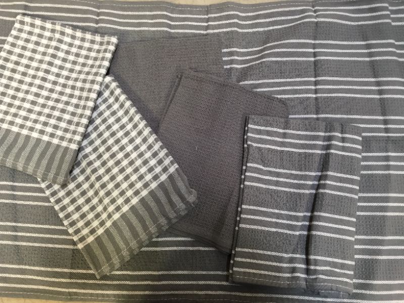 Photo 1 of 2 PACK KITCHEN TOWELS GREY 6 PC EACH PACK 