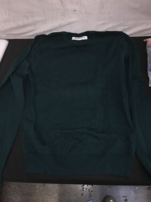 Photo 1 of amazon originals thick crewneck green sweater 