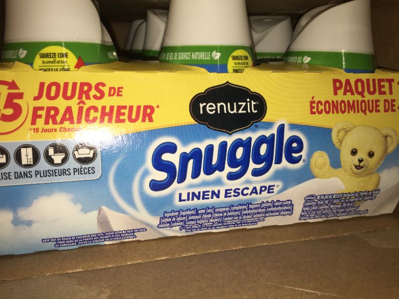 Photo 1 of 4 pack of 3 Renuzit Snuggle Gel Air Freshener - Linen Escape - 7oz