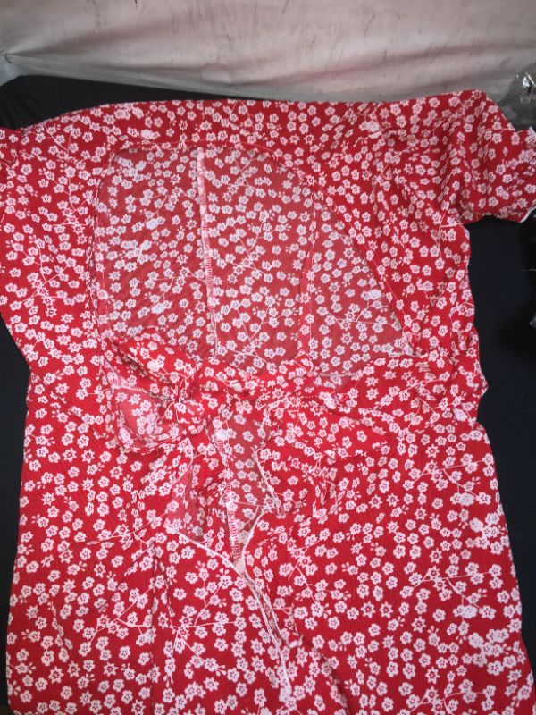 Photo 1 of womens red floral cardigan 