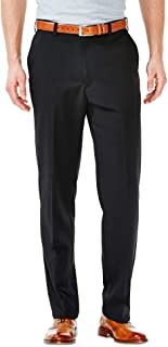 Photo 1 of Haggar Men's Cool 18 Stria Hidden Expandable Waistband Plain Front Pant BLACK
SIZE 40X34