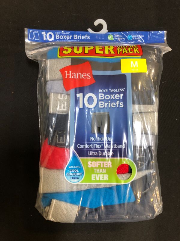 Photo 1 of Hanes Boys' 10pk Boxer Briefs - Colors Vary MEDIUM	