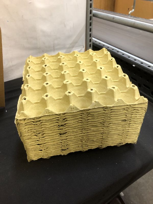 Photo 1 of 30-Cell Egg Crates (20 Trays) ,Stackable Pulp Fiber Egg Flats ,for Storaging Eggs, Small Tools,Cardboard Egg Cartons for Soundproofing for Walls
