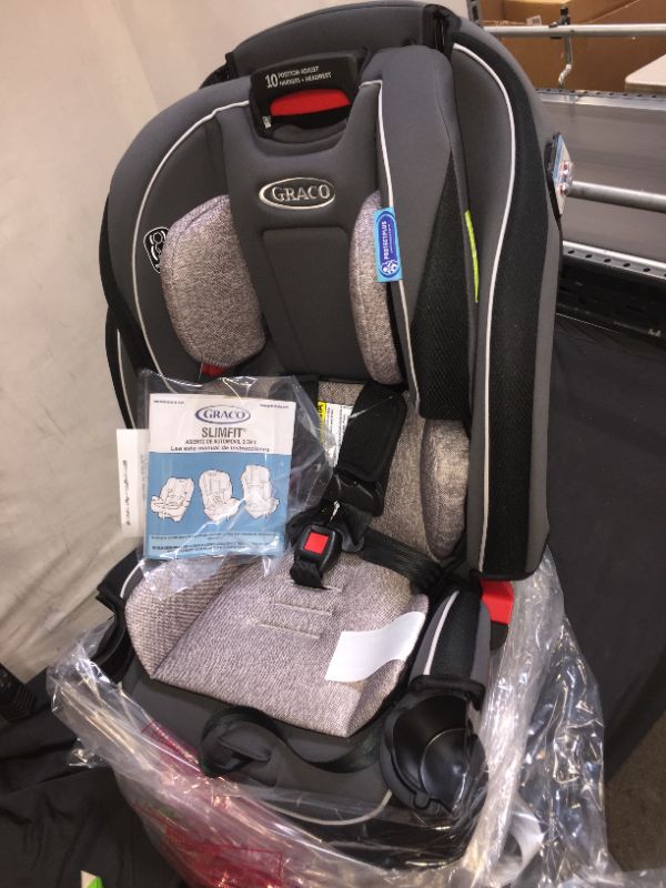 Photo 2 of Graco SlimFit 3 in 1 Car Seat -Slim & Comfy Design Saves Space in Your Back Seat, Darcie, One Size
