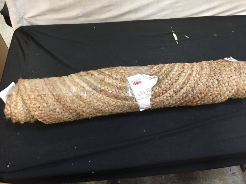 Photo 1 of 4 x 2.5 feet rug straw type material color beige 