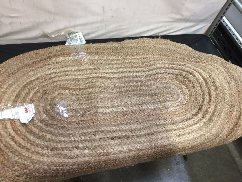 Photo 1 of 4 x 2.5 feet rug straw type material color beige 