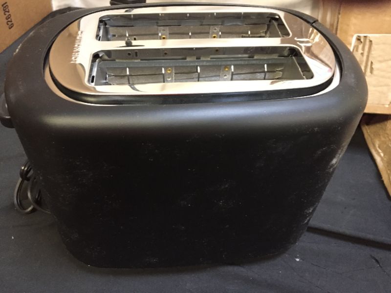 Photo 3 of AmazonBasics 2 Slice Extra Wide Slot Toaster - Black