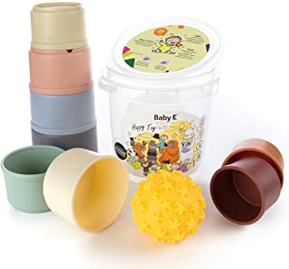Photo 1 of BABY K Stacking Cups Baby Toy Set and Sensory Baby Ball Toy (9 Pieces) 