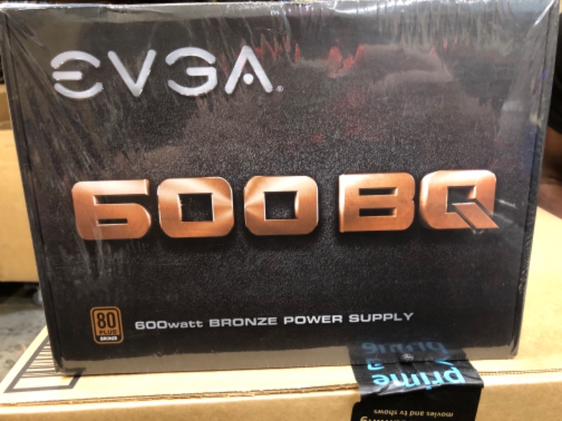 Photo 2 of Fonte ATX - 600W - EVGA 600 BQ Bronze - Preta - 110-BQ-0600-K1 (FACTORY SEALED SHUT)