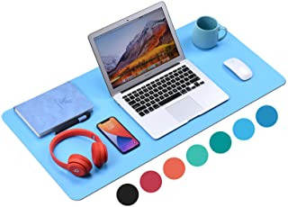 Photo 1 of Non-Slip Desk Pad (35.4 x 17"), Waterproof Mouse Pad, PU Leather Desk Mat, Office Desk Cover Protector, Desk Writing Mat 