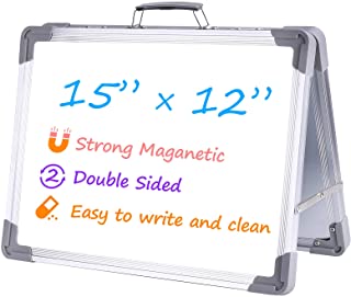 Photo 1 of CASEKEY White Board School Supplies Dry Erase Boards,Foldable Double Sided on Tabletop with Holder for Students Kids,