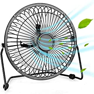 Photo 1 of Desk Fan Small Table Fan Metal USB Fan 6-Inch Mini High Velocity Personal Fan for Desk Office Desktop Bedroom Sleeping Home, 2 Speed, 360° Tilt Angel,Quiet Operation