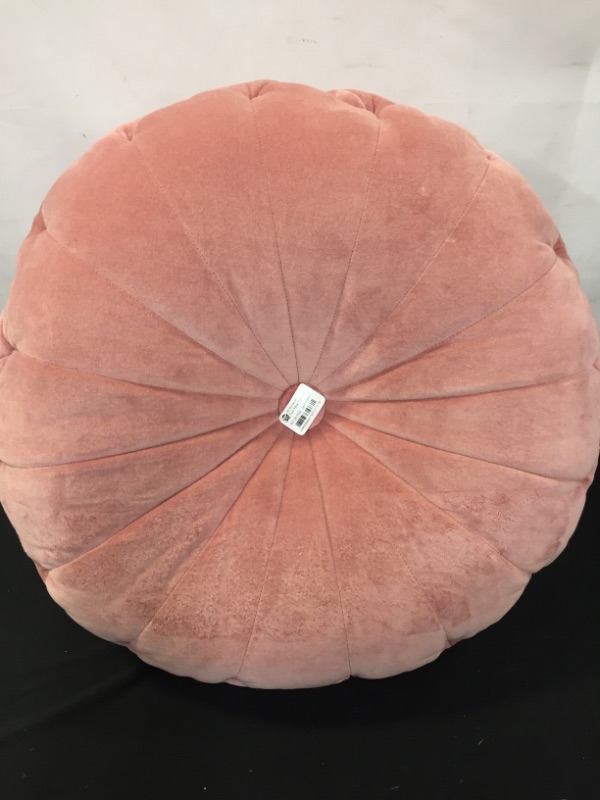 Photo 2 of 24" Oversize Velvet Round Floor Pillow - Opalhouse™ (DAMAGES TO STICHING , DIRT ON ITEM INDICATE PRIOR USE)