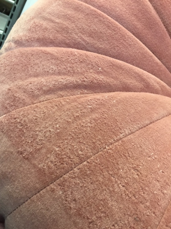 Photo 3 of 24" Oversize Velvet Round Floor Pillow - Opalhouse™ (DAMAGES TO STICHING , DIRT ON ITEM INDICATE PRIOR USE)