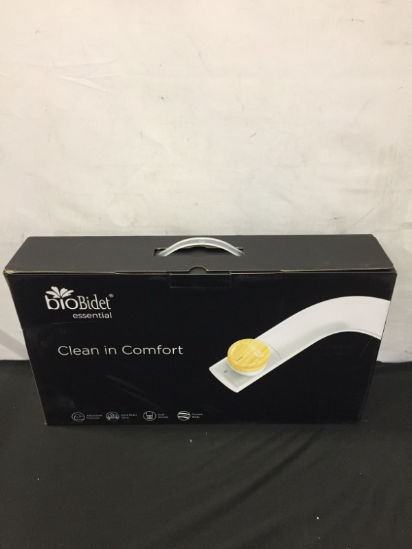 Photo 2 of Bio Bidet Essential Simple Bidet Toilet Attachment in White with Dual Nozzle, Fresh Water Spray, Non Electric, Easy to Install, Brass Inlet and Internal Valve
