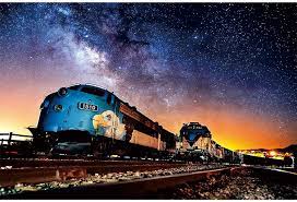 Photo 1 of  JIGSAW PUZZLE 1000 PIECES FOR ADULTS NIGHT SKY TRAIN