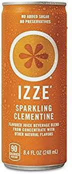 Photo 1 of 12-Pack IZZE Sparkling Juice, Clementine, 8.4 oz Cans EXP NOV 2021