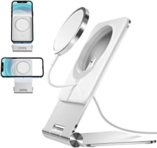 Photo 1 of Foldable Stand for MagSafe Charger Silver, Aluminum Alloy Phone Holder, Light and Hard, Compatible with iPhone 12 Series, 12 Mini, 12 pro, 12 pro max(Not Included MagSafe)