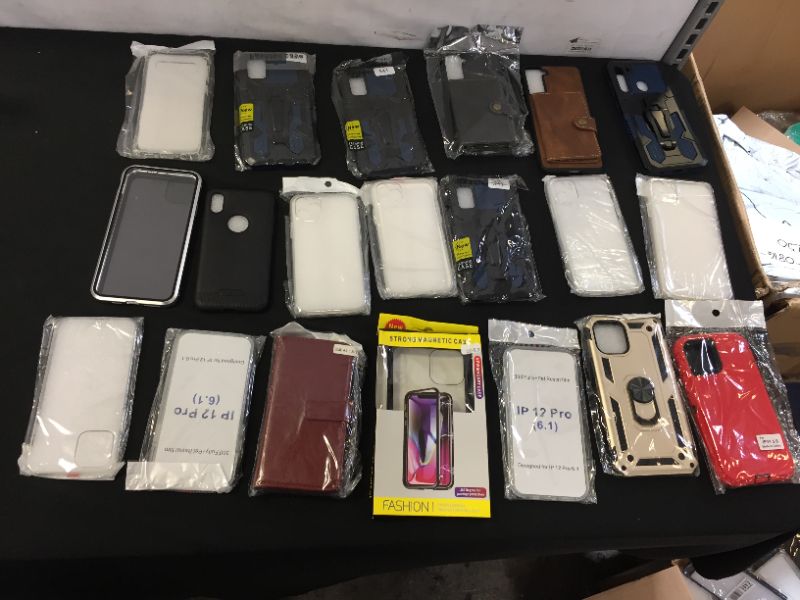 Photo 1 of 20PK MISC MIXED ASSORTED CELL PHONE CASES SOLD AS IS