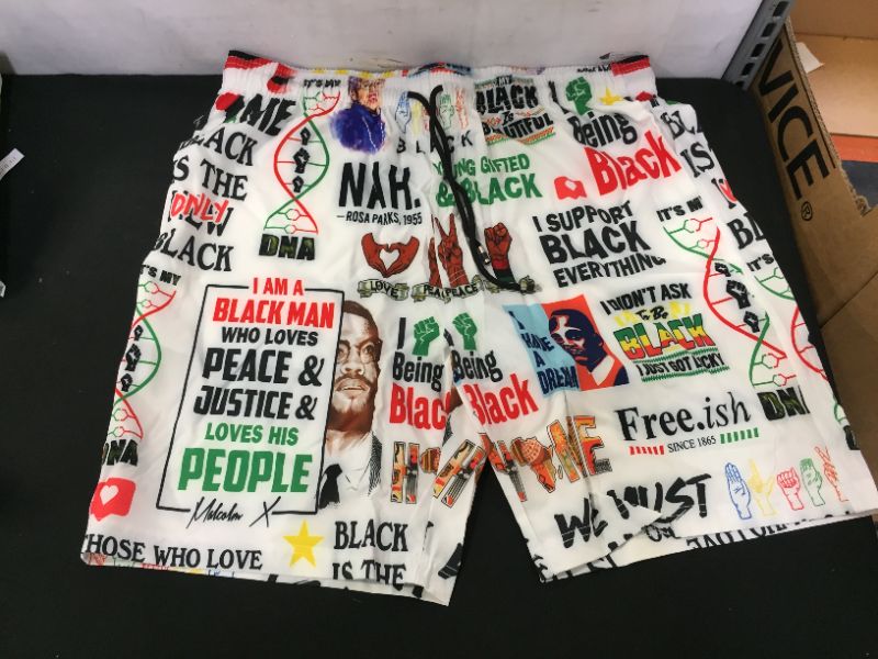 Photo 1 of AFRICAN AMERICAN PRIDE MENS LARGE SHORTS WITH TIE WAIST