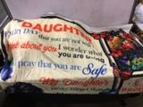 Photo 1 of 55"x70" DAUGHTER GIFT THROW BLANKET FLEECE