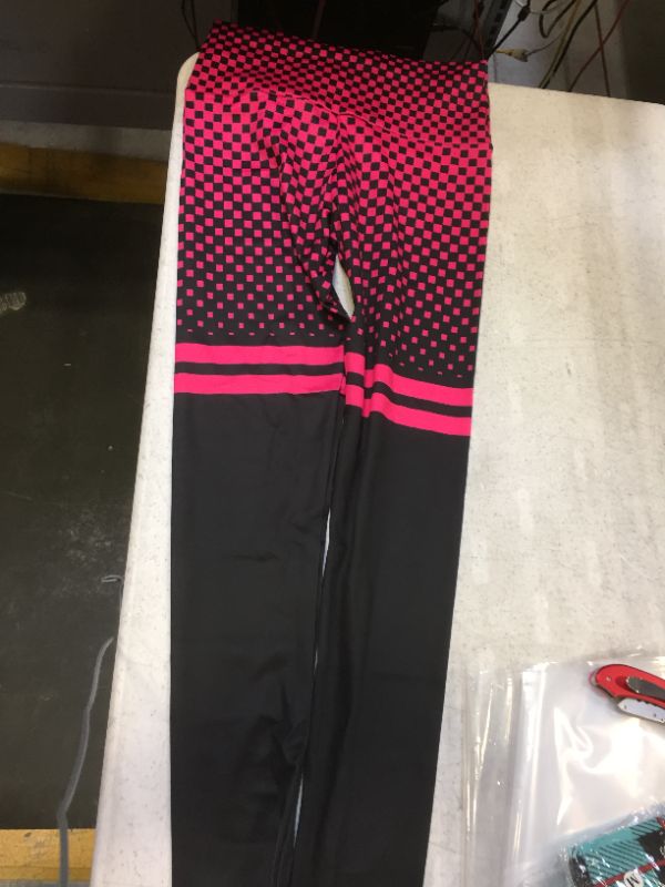 Photo 1 of leggings color black and pink size medium 