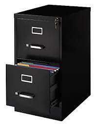 Photo 1 of 22"D Vertical 2-Drawer File Cabinet, Metal, Black