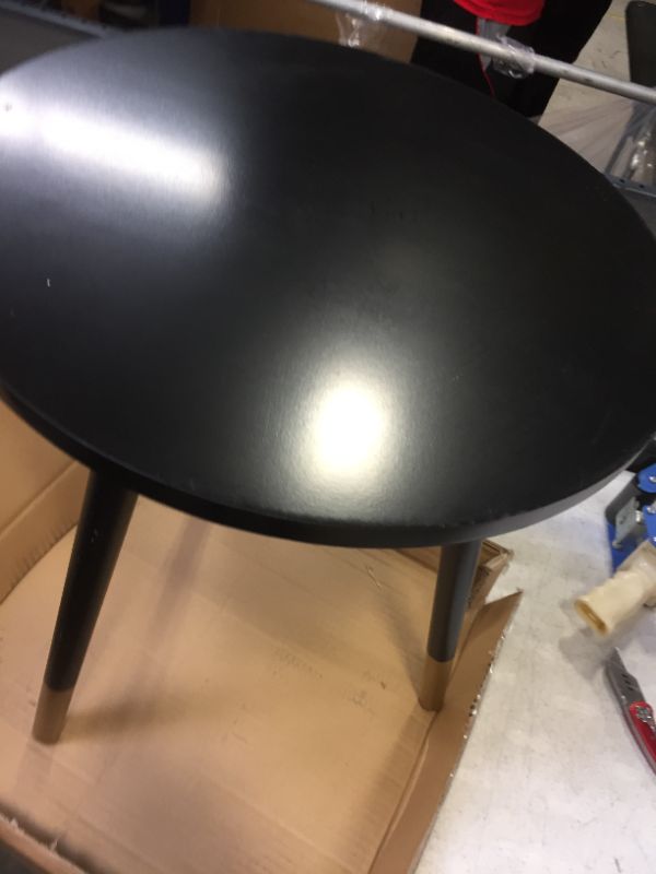 Photo 1 of 15 inch table 19 inch tall round table color black 