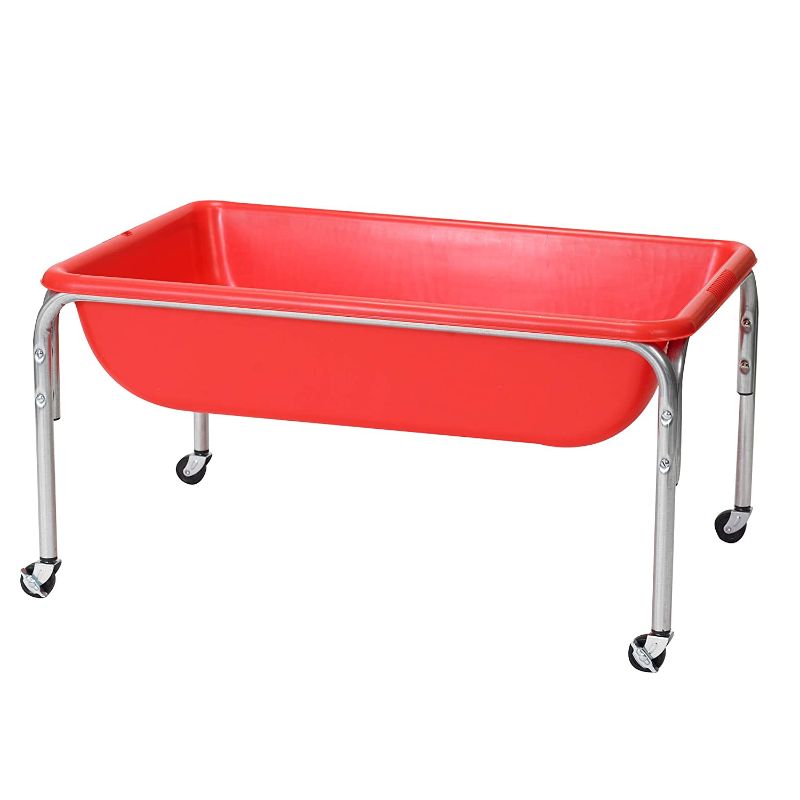 Photo 1 of Children's Factory 1133-18 18" Large Sensory Table, Preschool/Homeschool/Playroom, Indoor/Outdoor Play Equipment, Toddler Sand and Water Activity, Red
