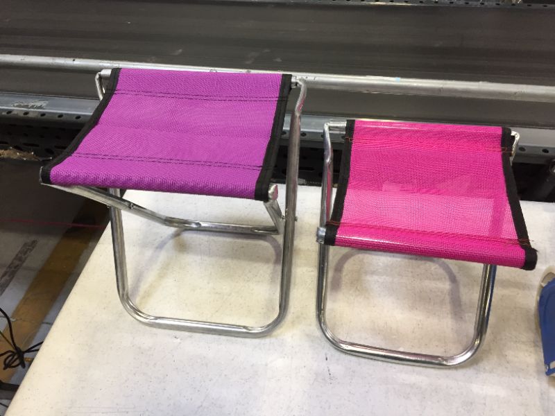Photo 1 of 2 foldable stools 