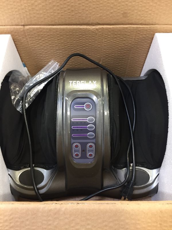 Photo 1 of Foot Massager Machine Shiatsu Foot and Calf/Leg Massager with Heat Deep Kneading Therapy Relieve Foot Pain from Plantar Fasciitis Improve Blood Circulation by TERELAX