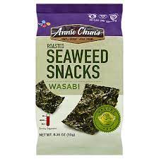 Photo 1 of Annie Chuns Seaweed Snacks, Roasted, Wasabi, Hot - 0.35 oz 11 pack 