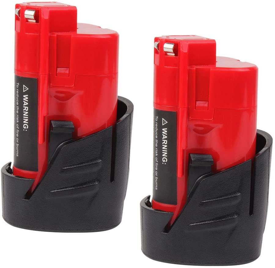 Photo 1 of Upgraded 12V 2.5Ah Replacement Li-ion Battery for MILWAUKEE 12V 48-11-2402 48-11-2440 48-11-2411 XC Cordless Drill 2 Pack