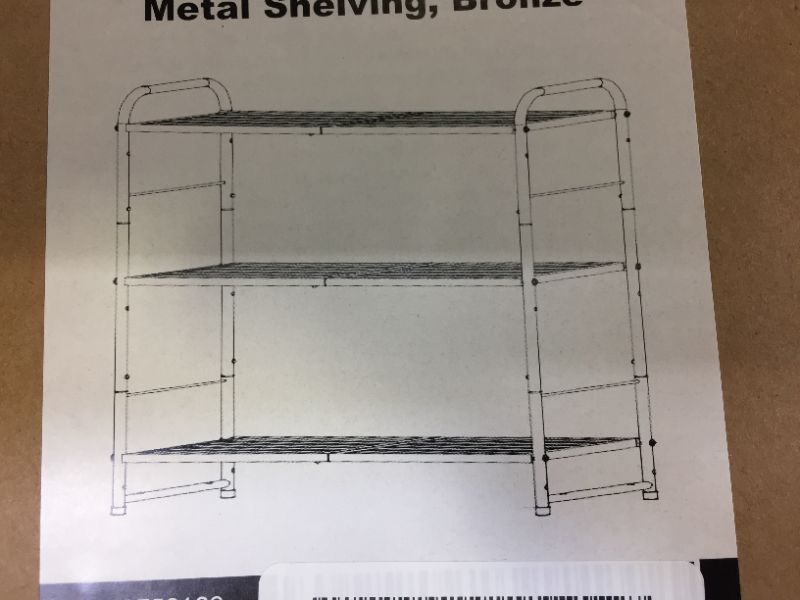 Photo 1 of 3 tier adjustable metal shelving bronze 
