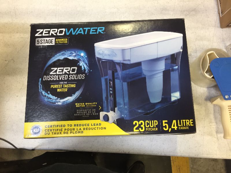 Photo 3 of ZeroWater® 23 Cup Ready-Pour® Water Dispenser with Water Quality Meter - Blue
