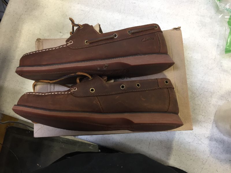 Photo 2 of Clarks Port View Mahogany Leather Boat Shoes Size 10 (2084180)
