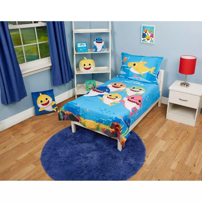 Photo 1 of Baby Shark Toddler Bedding Set (kids sized bed) 
