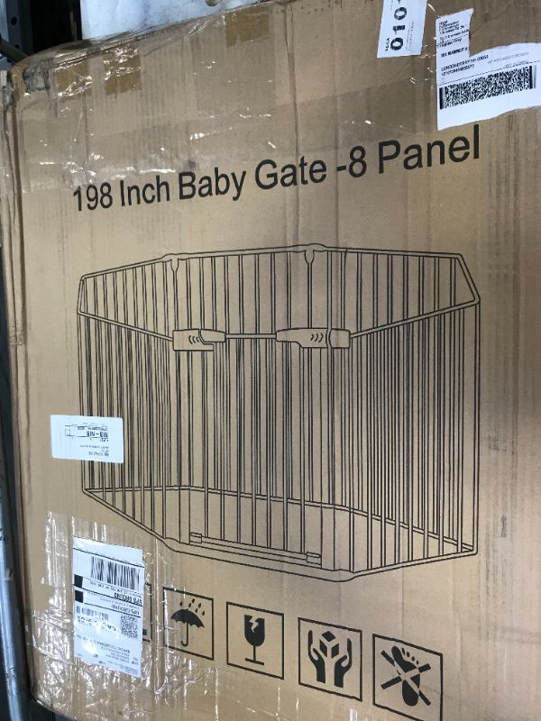 Photo 4 of 198 inch baby gate 8 panel color white 