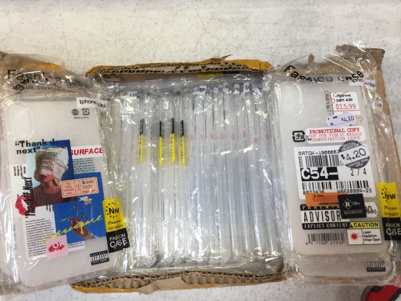 Photo 3 of box full of iphone x and xs cases color clear 