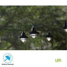 Photo 1 of 20-Light 231 in. Solar Black Integrated LED Nautical String Light
