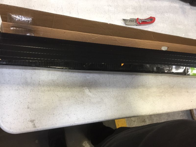 Photo 1 of 6 ft. Black Aluminum Picket and Spacer Set
