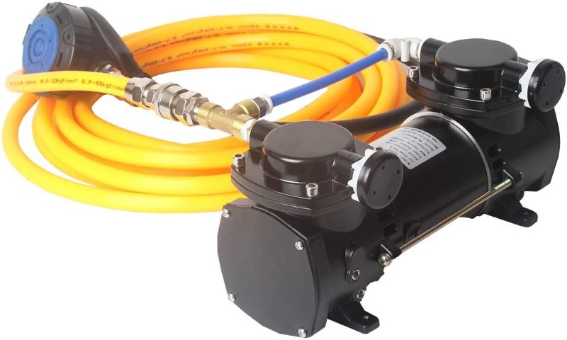 Photo 1 of 12V DC Diving Air Compressor with 50ft ABS Breathing Hose & Scuba Diving Regulator for Diving Snorkeling Water Sports
