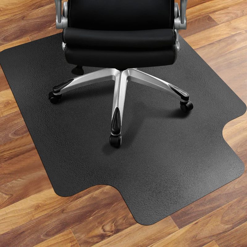 Photo 1 of SHAREWIN Office Chair Mat for Hardwood Floor-47×36",Tile Floor Protector Black PE Floor Mats ,Anti-Slip,Non-Toxic,Easy to Clean
