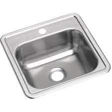 Photo 1 of Elkay Dayton Drop-In 15-in x 15-in Satin Single Bowl 1-Hole Kitchen Sink