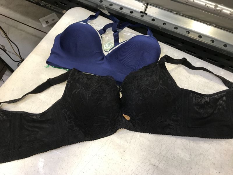 Photo 1 of bras of unknown size color blue and black 