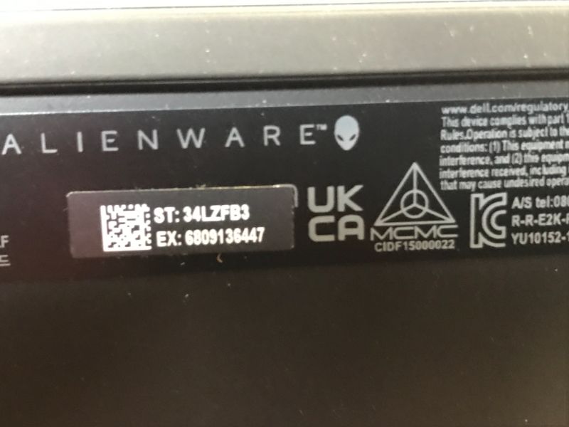 Photo 1 of ALIENWARE AREA-51M R2 GAMING LAPTOP 3.79 Ghz  i7-10700K

 