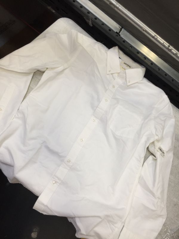 Photo 1 of collar shirt color white size large 